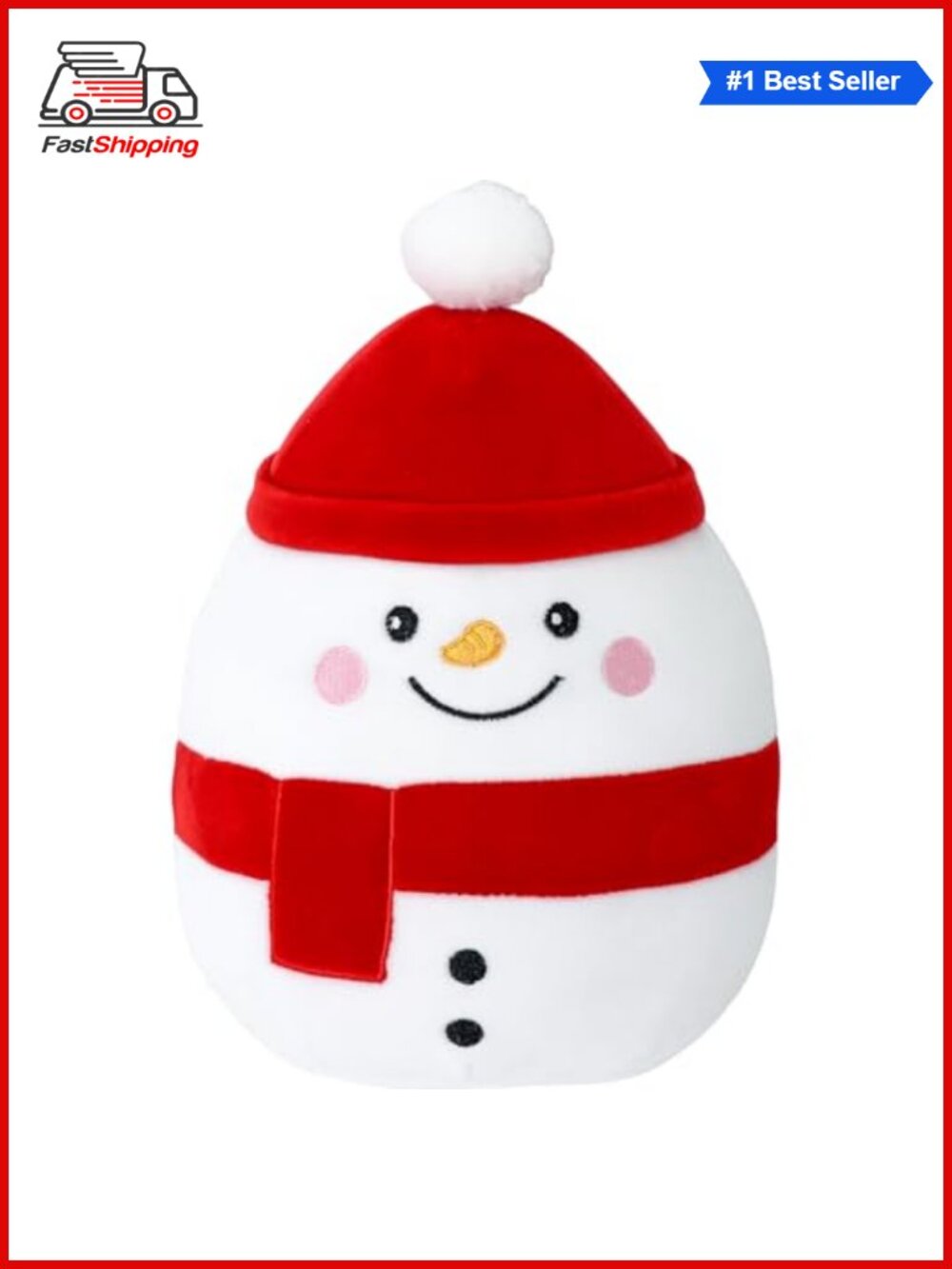 🎅 Christmas Snowman Plush Toy 11" Stuffed Animal Holiday Pillow Gift